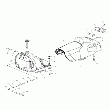 SEAT AND GAS TANK - S02SR5BS (4969366936A004)