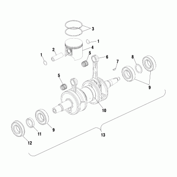 PISTON and CRANKSHAFT - S02NK7CS/CSA (4969546954C08)