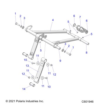 SUSPENSION, TORQUE ARM, FRONT 165