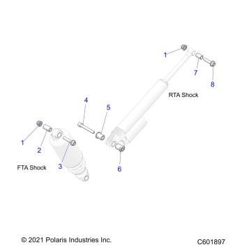 SUSPENSION, SHOCK MOUNTING, REAR SUSP. - S25TLP6RS (C601897)