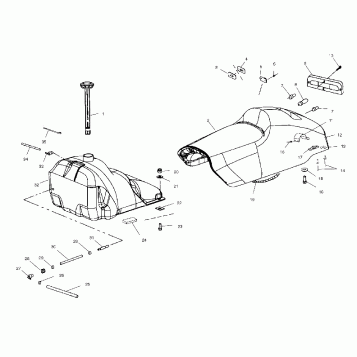 SEAT and GAS TANK - S02NB4BS (4970397039A004)