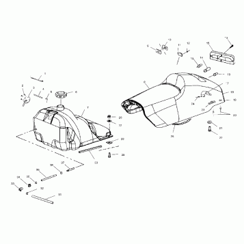 SEAT and GAS TANK - S02ND4BS (4970417041A004)