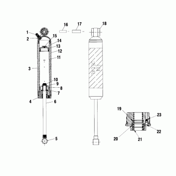 FOX SHOCK - REAR TRACK - S02ND4BS (4970417041B013)