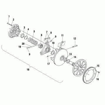 DRIVE CLUTCH - S02ND4BS (4970417041B014)