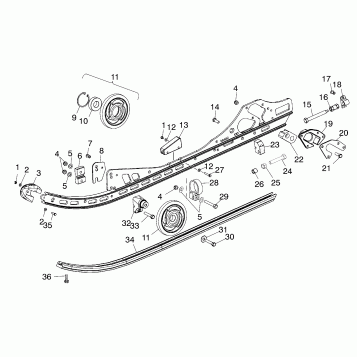 RAIL MOUNTING (SUSPENSION) - S02ND6ES (4970437043B006)