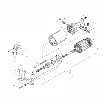 STARTING MOTOR - S02ND6ES (4970437043D001)
