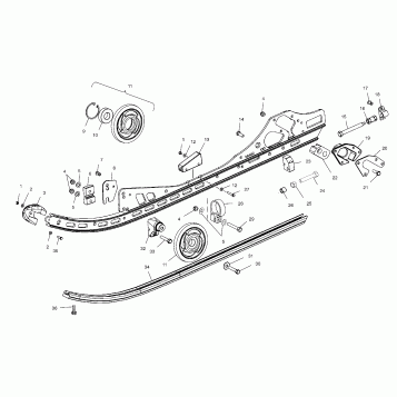 RAIL MOUNTING (SUSPENSION) - S02ND7CS (4970457045B06)