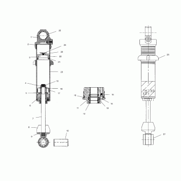 FRONT SHOCK - S02ND7CS (4970457045B10)
