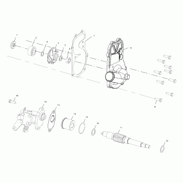 WATER PUMP/OIL PUMP - S02NP5AS (4970677067C06)