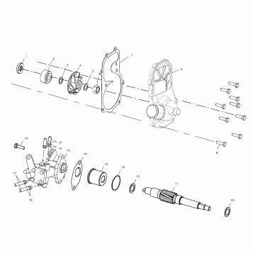 WATER PUMP/OIL PUMP - S02NP5CSA/SB (4970697069C08)