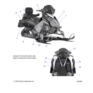 BODY, DECAL, BLACK SIDE PANEL W/GRAY ACCENT - S25TDE6RS (602809)