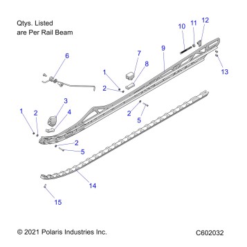 SUSPENSION, RAIL BEAM MOUNTING, LH/RH, 165