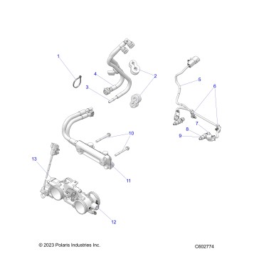 FUEL SYSTEM, RAIL, LINES and THROTTLE BODY - S25AJE6RSN/6RSP (C602774)
