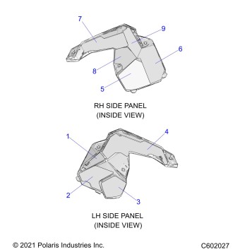 BODY, SIDE PANEL FOAM/FABRIC - S26TFM9BSB/9BSC (C602027)