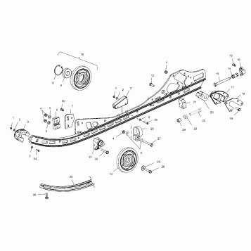 RAIL MOUNTING (SUSPENSION) - S02ND7CS (4972227222B06)