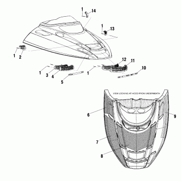 HOOD FOAM/FOIL - S02NP5CS/S02NE5CS (4973407340A09)