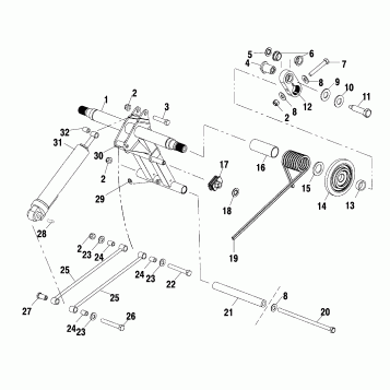 REAR TORQUE ARM (EDGE) - S02NP6ES (4973427342B11)