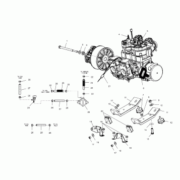 ENGINE MOUNTING - S02NP6ES/S02NE6ES (4973427342D03)