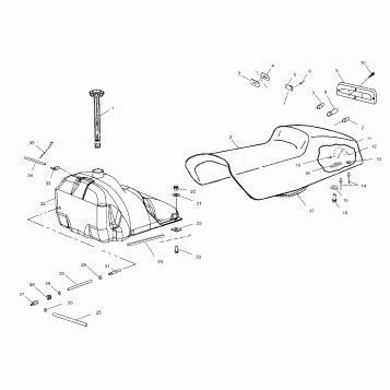 SEAT and GAS TANK - S02NP7CS/S02NE7CS (4973447344A04)