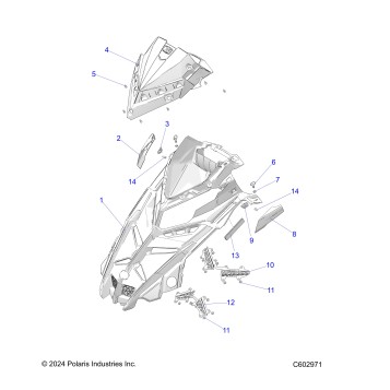 BODY, HOOD ASM. - S25TLP6RS (C602971)