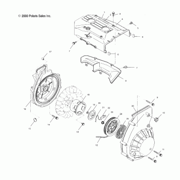 BLOWER HOUSING and RECOIL STARTER - S02NX4FS (4977037703C08)