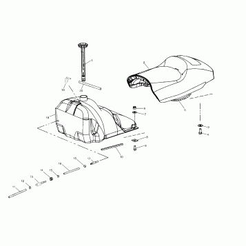 SEAT and GAS TANK - S03NM8CS (4977657765A05)