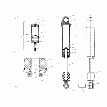 SHOCK (REAR TRACK) - S03ND7DS (4977987798C01)