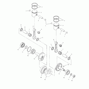 PISTON and CRANKSHAFT - S02NX4FS (4977037703C07)