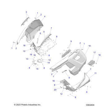 BODY, FENDERS and SIDE PANELS - S25CED5TSL/TSU (C602404)