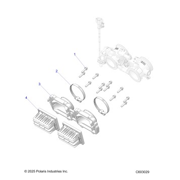 ENGINE, REED VALVE and THROTTLE BODY ADAPTOR - S26TDZ8MS (C602045)