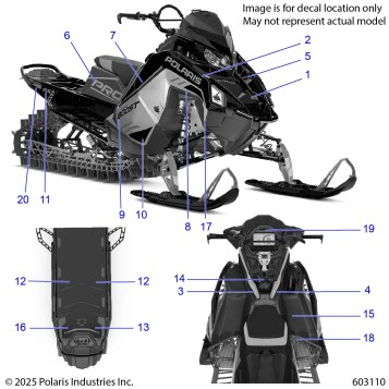 BODY, DECAL, FROST SILVER SIDE PANEL W/BLACK TRIM - S26TGM8MS (603110)
