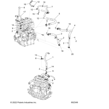 ENGINE, OIL COOLING HOSES - S23TKP9FS (602349)