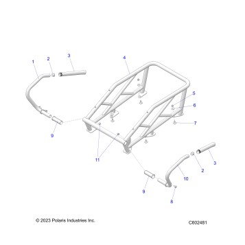 CHASSIS, RACK and PASSENGER HAND HOLD - S25CED5TSL/TSU (C602481)