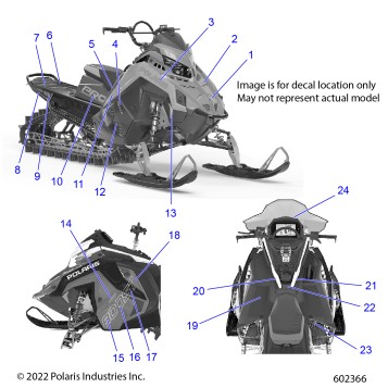 BODY, DECAL, BLACK SIDE PANEL W/FLAT BLACK ACCENT - S23TFM8MS (602366)