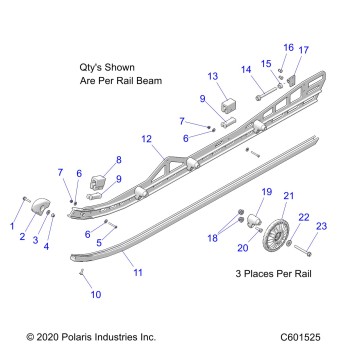 SUSPENSION, RAIL BEAMS LH/RH - S22CED5TSL/TSU (C600815)