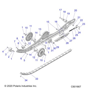 SUSPENSION, RAIL BEAM LH/RH - S23TKV8RS (C601667)