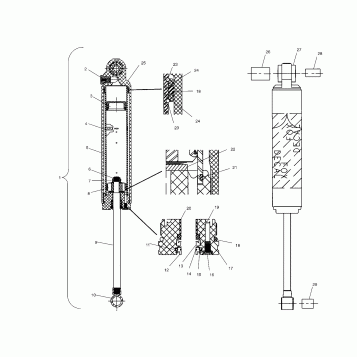 SHOCK (REAR TRACK) - S04NB4BS (4988318831B12)