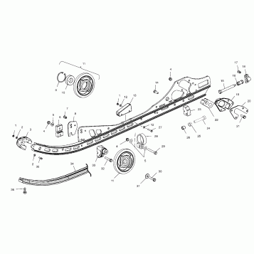 RAIL MOUNTING (M-10) - S04NP5BS/A/B-S04NE5BS (4988338833B12)
