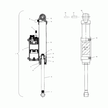 SHOCK and RESERVOIR (REAR TRACK)(EDGE) - S04NP5BS/A/B-S04NE5BS (4988338833C05)