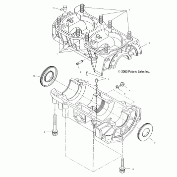 CRANKCASE - S04NP5BS/A/B-S04NE5BS (4988338833D05)