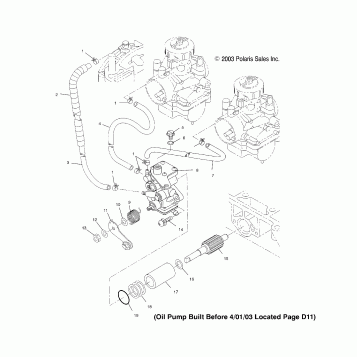 OIL PUMP (3 Way)(Built After 4/01/03) - S04NP5BS/A/B-S04NE5BS (4988338833E01)