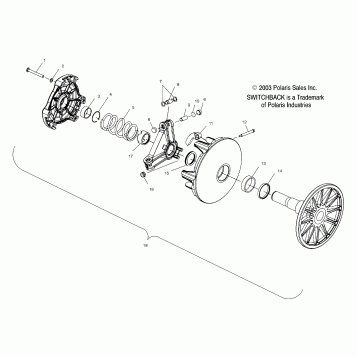 DRIVE CLUTCH (MANUAL START MODELS) - S04NS6ES/A/B/C/D-S04NS7CS/A/B/C/D-S04NS8CS/A/B/C/D (4988378837B14)