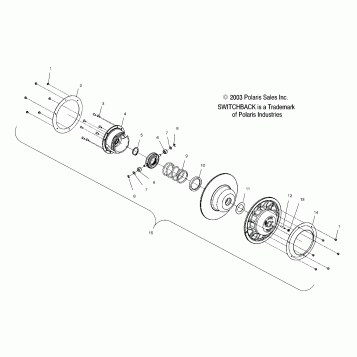 DRIVEN CLUTCH - S04NS6ES/A/B/C/D-S04NS7CS/A/B/C/D-S04NS8CS/A/B/C/D (4988378837C01)