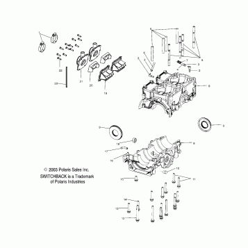 CRANKCASE (600) - S04NS6ES/A/B/C/D (4988378837C10)