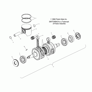 PISTON and CRANKSHAFT (600) - S04NS6ES/A/B/C/D (4988378837D01)