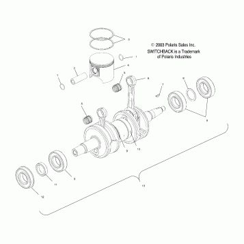PISTON and CRANKSHAFT (700) - S04NS7CS/A/B/C/D (4988378837D07)