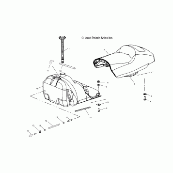 SEAT and GAS TANK - S04NK6ES/A/B/C-S04NK7CS/A/B/C-S04NL7CS/A/B/C-S04NK8CS/A/B/C-S04NL8CS/A/B/C-S04NM8CS/A/B/C (4988398839A05)