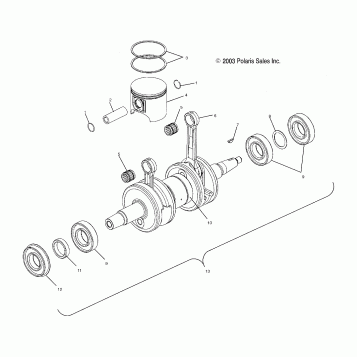 PISTON and CRANKSHAFT (700/800) - S04NK7CS/A/B/C-S04NL7CS/A/B/C-S04NK8CS/A/B/C-S04NL8CS/A/B/C-S04NM8CS/A/B/C (4988398839D09)