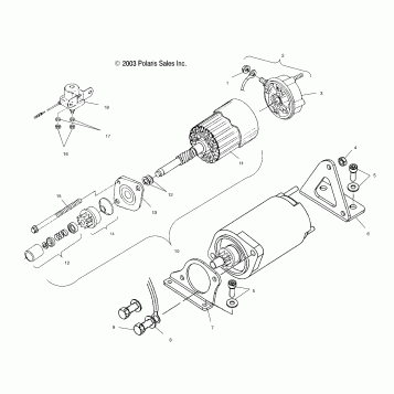STARTING MOTOR (700/800) - S04NK7CS/A/B/C-S04NL7CS/A/B/C-S04NK8CS/A/B/C-S04NL8CS/A/B/C-S04NM8CS/A/B/C (4988398839E02)
