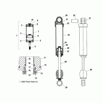 SHOCK (REAR TRACK)(M-10 ACE) - S04ND7CS/CSA/8CS/CSA/CSB (4988418841C09)